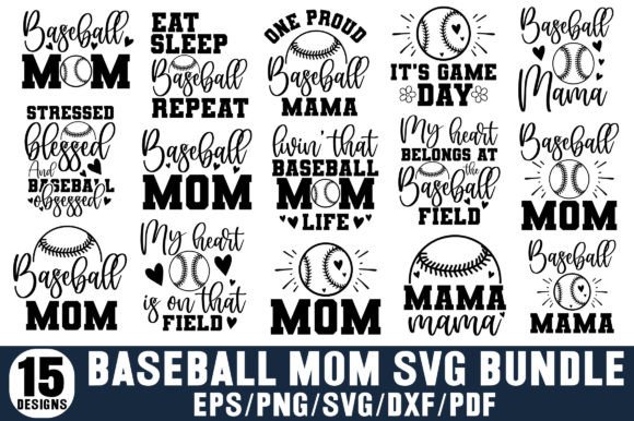 Baseball Mom SVG Bundle, Baseball SVG