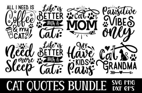 Cat Quotes Svg Bundle, Cat Mom, Mom Svg Graphics and Crafts Review