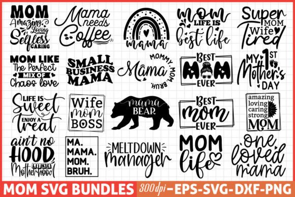 Mother s Day SVG Bundles Mom SVG, 20-SVG Graphics and Crafts