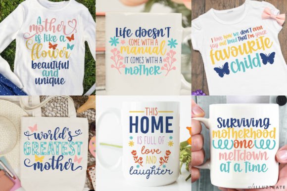 Mothers Day SVG Bundle Mom SVG Bundle Graphics and Crafts