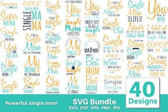 Powerful Single Mom SVG Bundle: Graphics and Crafts Review