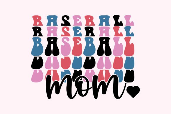 Retro Baseball Mom SVG Graphics and Crafts for Content Publishing